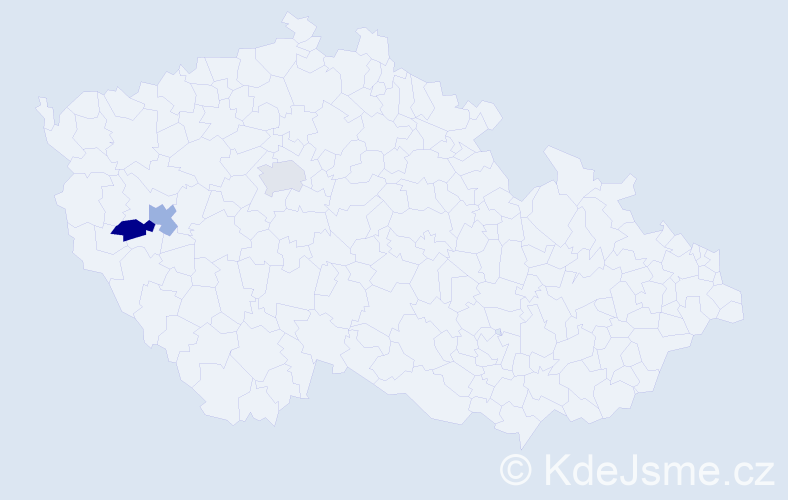Příjmení: 'Konrady', počet výskytů 9 v celé ČR