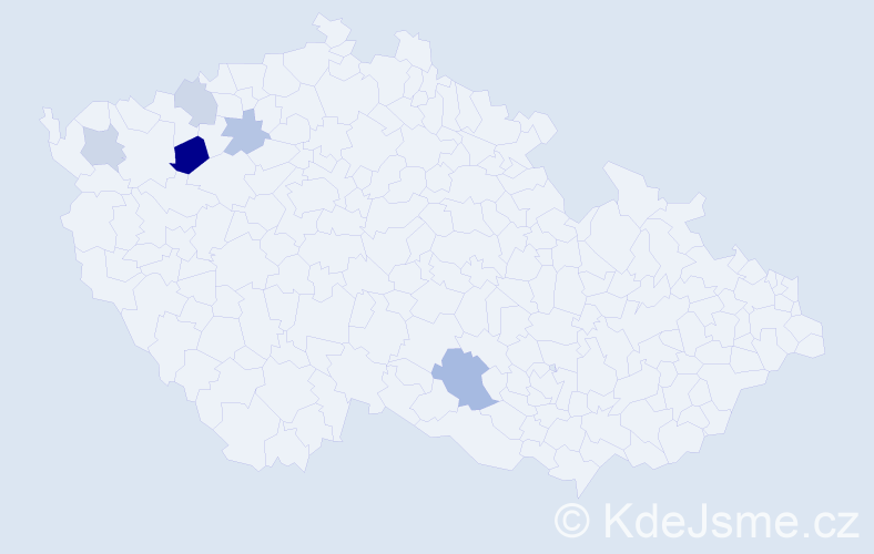 Příjmení: 'Meniec', počet výskytů 8 v celé ČR