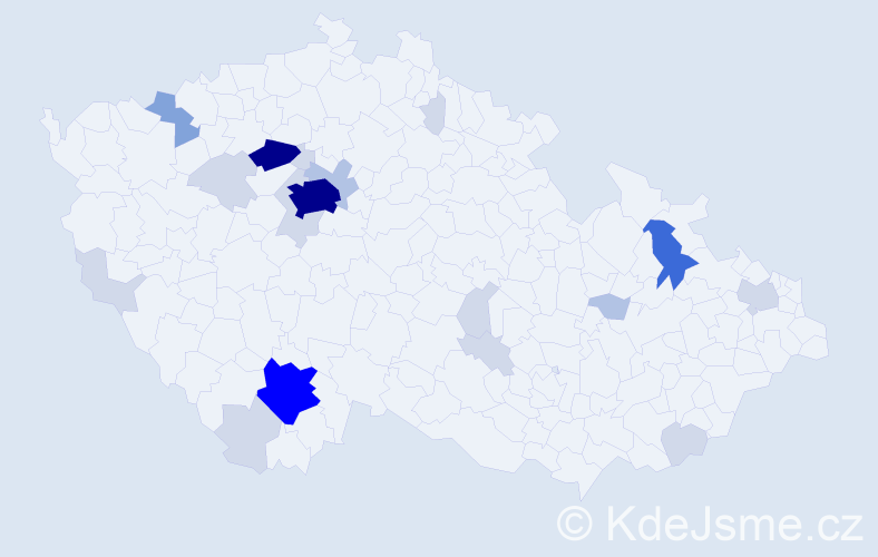 Příjmení: 'Bakalářová', počet výskytů 71 v celé ČR