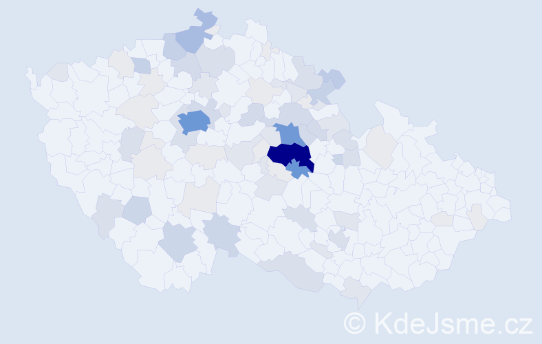 Příjmení: 'Tlapák', počet výskytů 302 v celé ČR