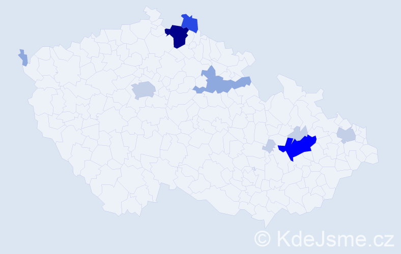 Příjmení: 'Fill', počet výskytů 38 v celé ČR