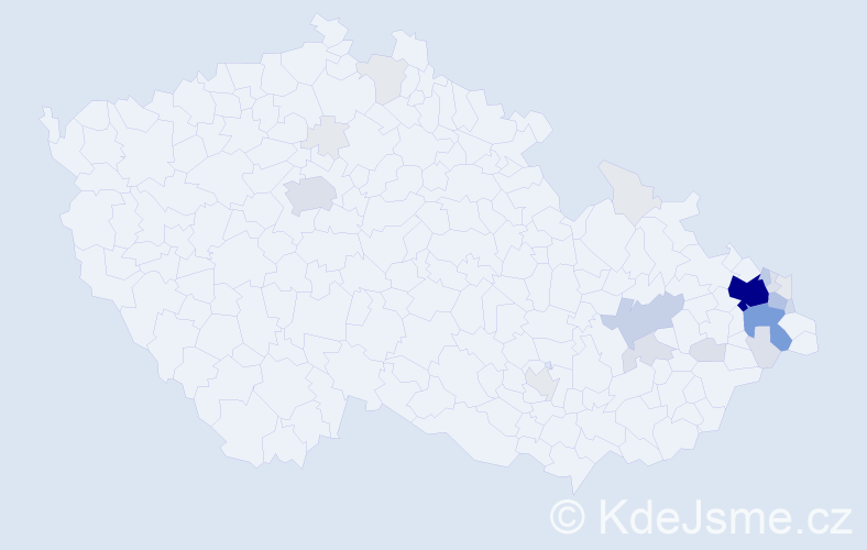 Příjmení: 'Vozňáková', počet výskytů 94 v celé ČR
