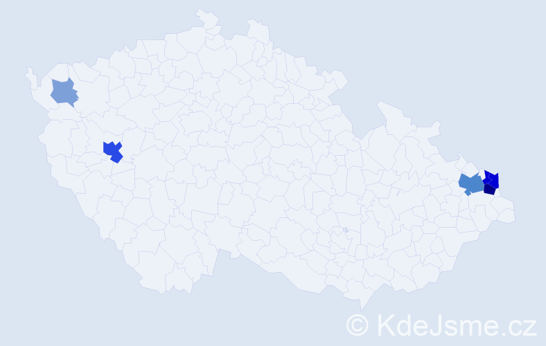 Příjmení: 'Waloschková', počet výskytů 19 v celé ČR