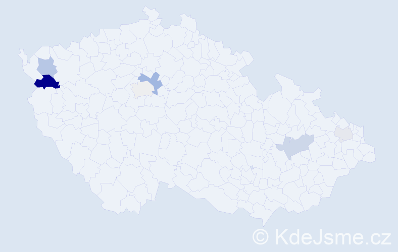 Příjmení: 'Puterová', počet výskytů 15 v celé ČR