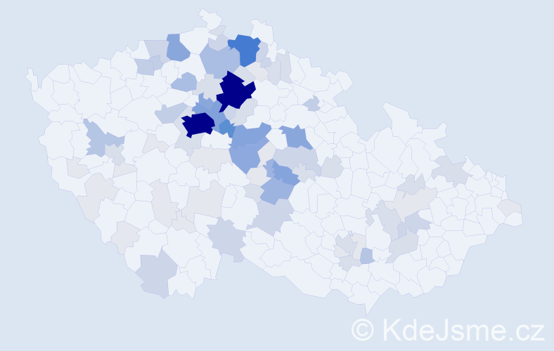 Příjmení: 'Řípa', počet výskytů 314 v celé ČR