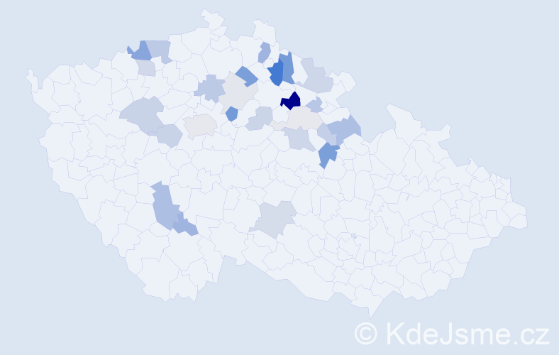 Příjmení: 'Hochmal', počet výskytů 71 v celé ČR