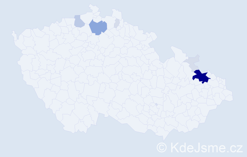 Příjmení: 'Brigulová', počet výskytů 27 v celé ČR
