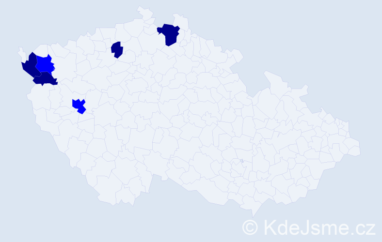 Příjmení: 'Wachová', počet výskytů 10 v celé ČR