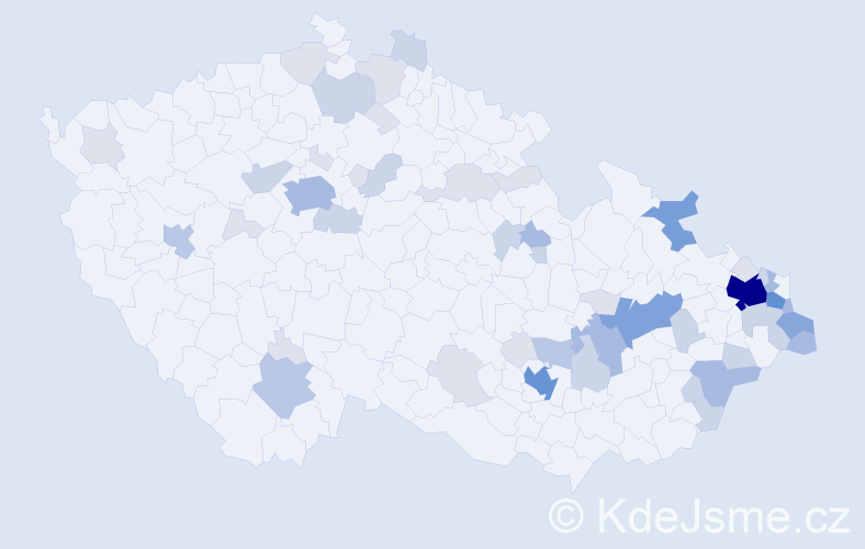 Příjmení: 'Farníková', počet výskytů 148 v celé ČR