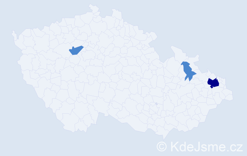 Příjmení: 'Pachuta', počet výskytů 5 v celé ČR