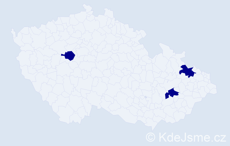 Příjmení: 'Laskiová', počet výskytů 3 v celé ČR
