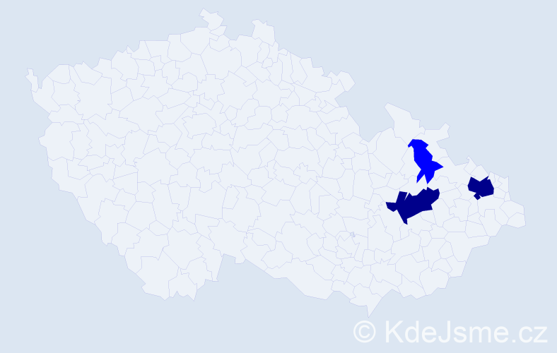 Příjmení: 'Breginová', počet výskytů 11 v celé ČR