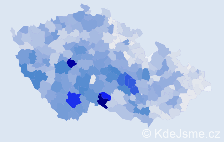 Příjmení: 'Kadlecová', počet výskytů 6472 v celé ČR