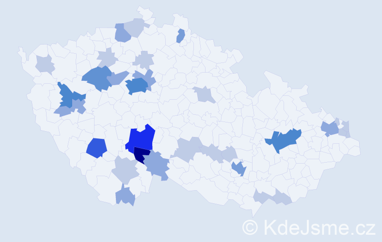 Příjmení: 'Bočánková', počet výskytů 79 v celé ČR