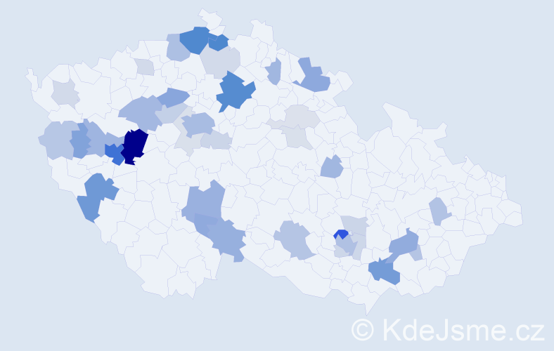 Příjmení: 'Kreidlová', počet výskytů 128 v celé ČR