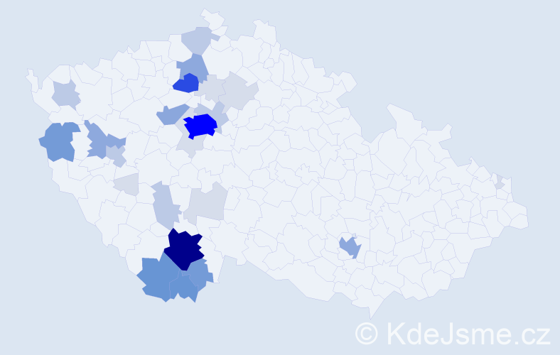 Příjmení: 'Krauskopf', počet výskytů 101 v celé ČR