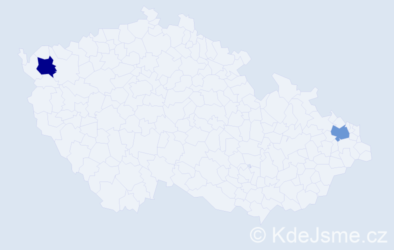 Příjmení: 'Kerbelová', počet výskytů 6 v celé ČR