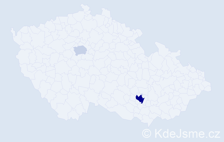 Příjmení: 'Frybortová', počet výskytů 5 v celé ČR