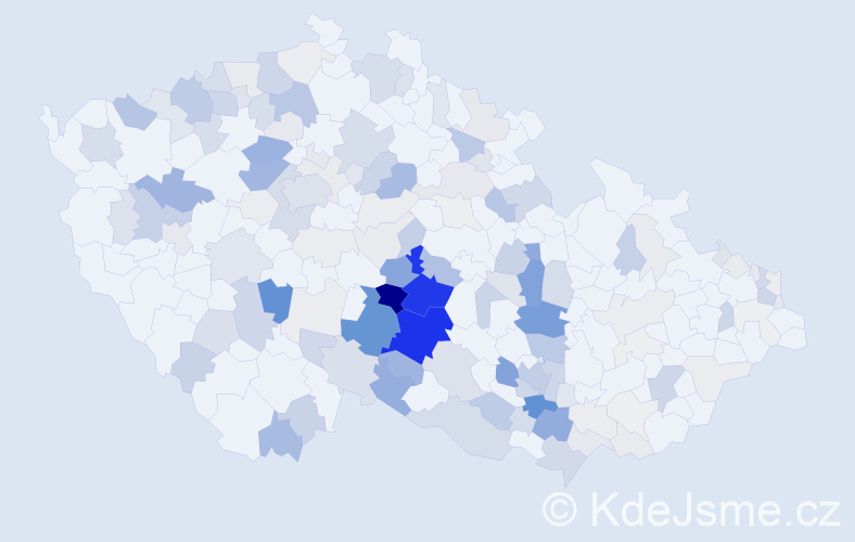 Příjmení: 'Palán', počet výskytů 609 v celé ČR