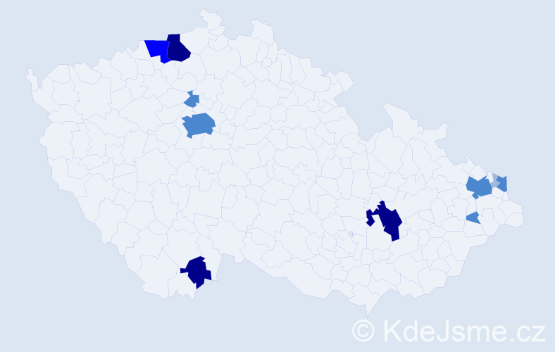Příjmení: 'Remenec', počet výskytů 26 v celé ČR