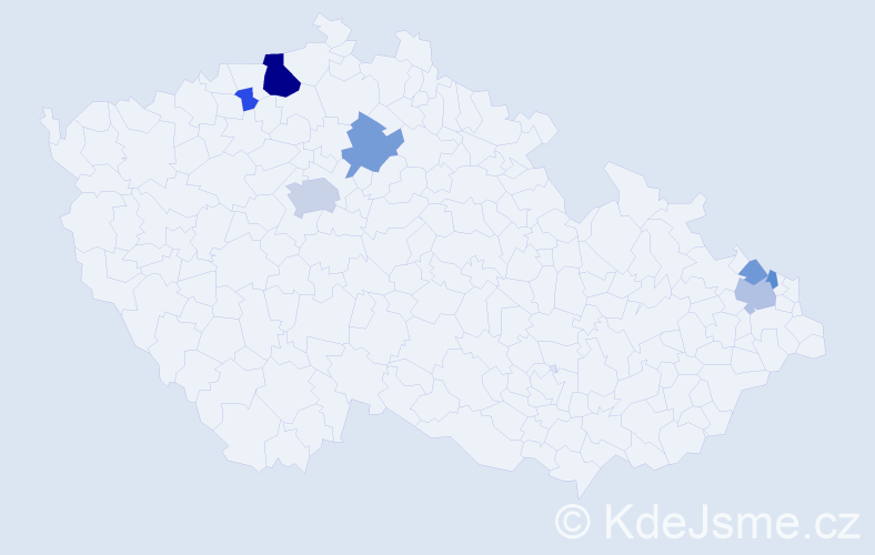 Příjmení: 'Maturkanič', počet výskytů 18 v celé ČR