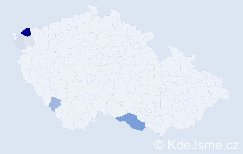 Příjmení: 'Pawelka', počet výskytů 16 v celé ČR