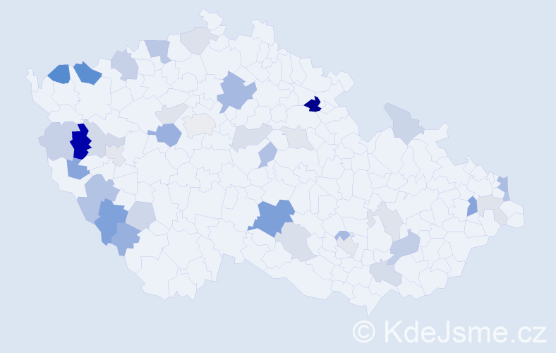 Příjmení: 'Kriška', počet výskytů 71 v celé ČR