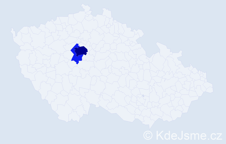 Příjmení: 'Klečar', počet výskytů 11 v celé ČR