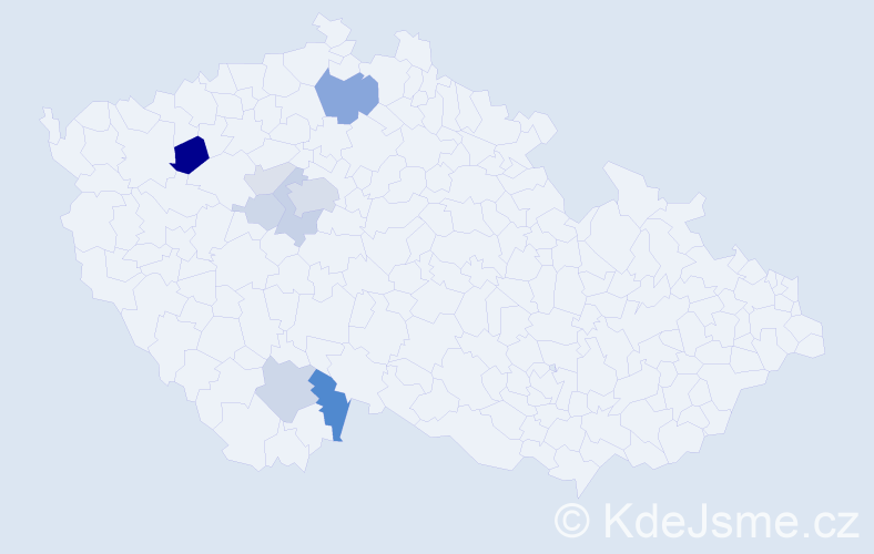 Příjmení: 'Kecek', počet výskytů 26 v celé ČR