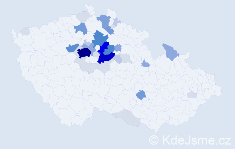 Příjmení: 'Senohrábek', počet výskytů 129 v celé ČR