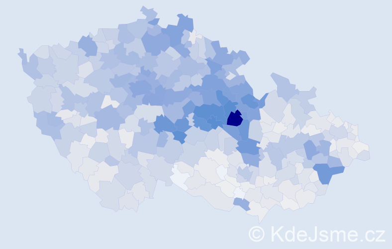 Příjmení: 'Kopecký', počet výskytů 6821 v celé ČR