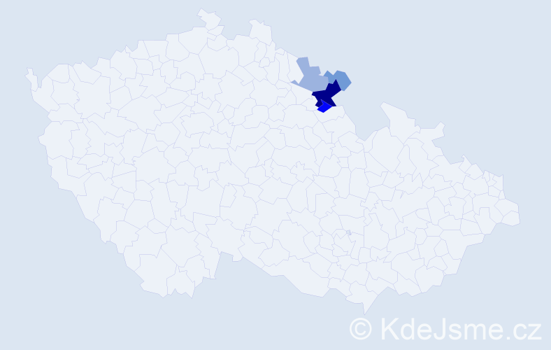 Příjmení: 'Gyurács', počet výskytů 16 v celé ČR