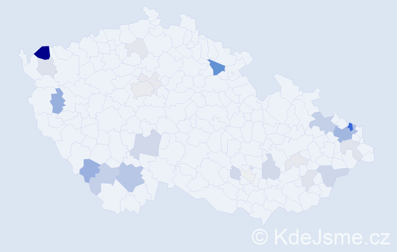 Příjmení: 'Kursa', počet výskytů 97 v celé ČR