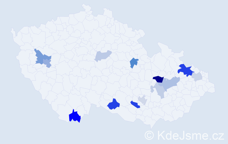 Příjmení: 'Grambal', počet výskytů 31 v celé ČR