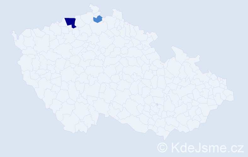 Příjmení: 'Partik', počet výskytů 4 v celé ČR