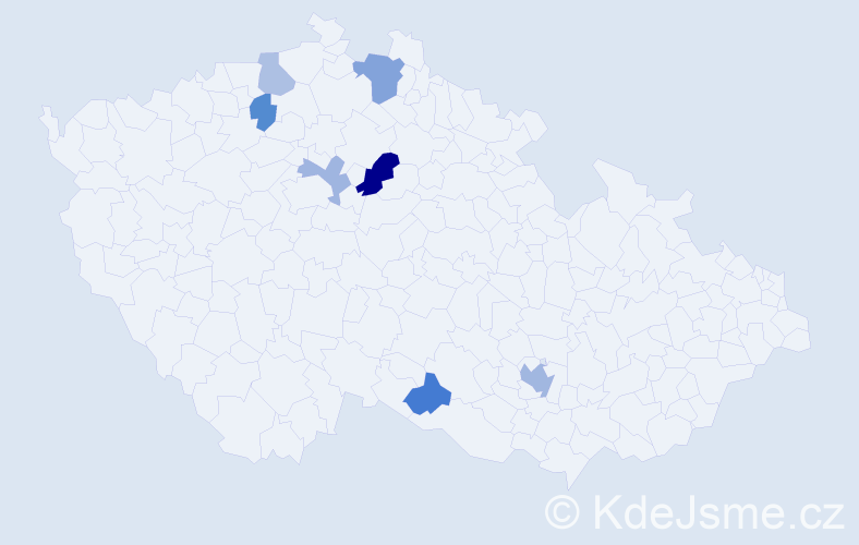 Příjmení: 'Keith', počet výskytů 12 v celé ČR