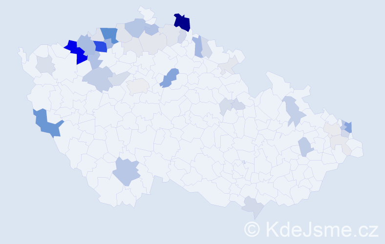 Příjmení: 'Faková', počet výskytů 169 v celé ČR