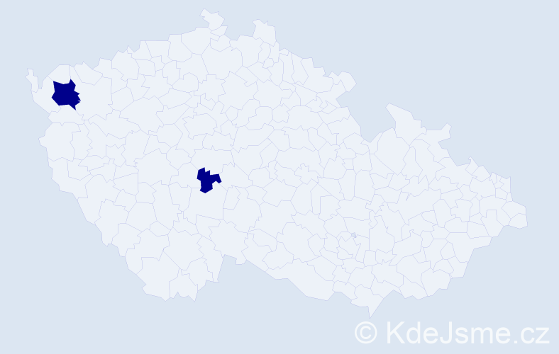 Příjmení: 'Vecelová', počet výskytů 4 v celé ČR