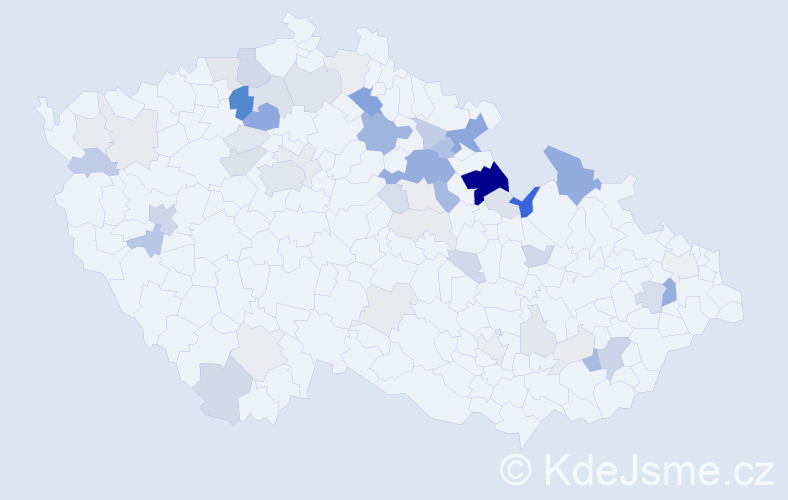 Příjmení: 'Pišl', počet výskytů 173 v celé ČR