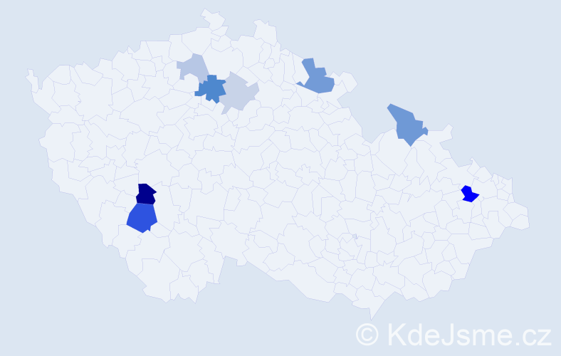 Příjmení: 'Šopinec', počet výskytů 19 v celé ČR