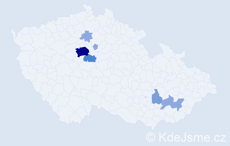 Příjmení: 'Eimová', počet výskytů 17 v celé ČR