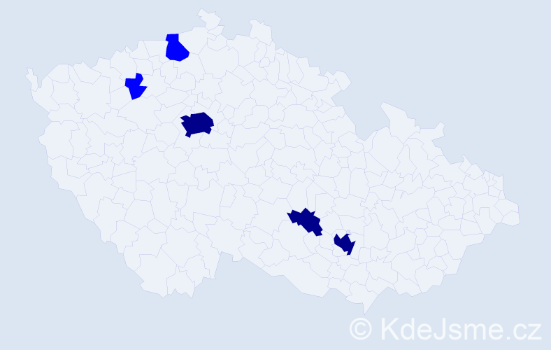 Příjmení: 'Šejková', počet výskytů 8 v celé ČR