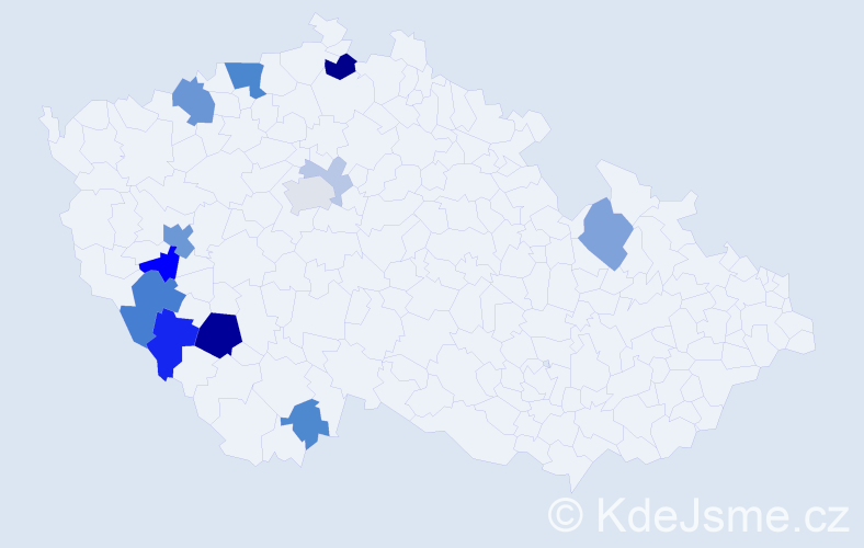 Příjmení: 'Kollros', počet výskytů 35 v celé ČR