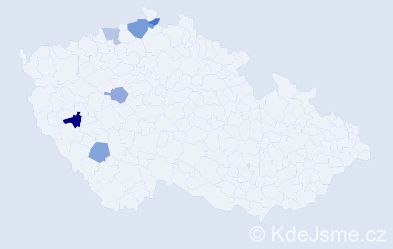 Příjmení: 'Koktán', počet výskytů 8 v celé ČR