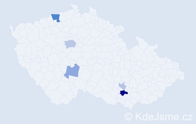Příjmení: 'Rotnágl', počet výskytů 13 v celé ČR