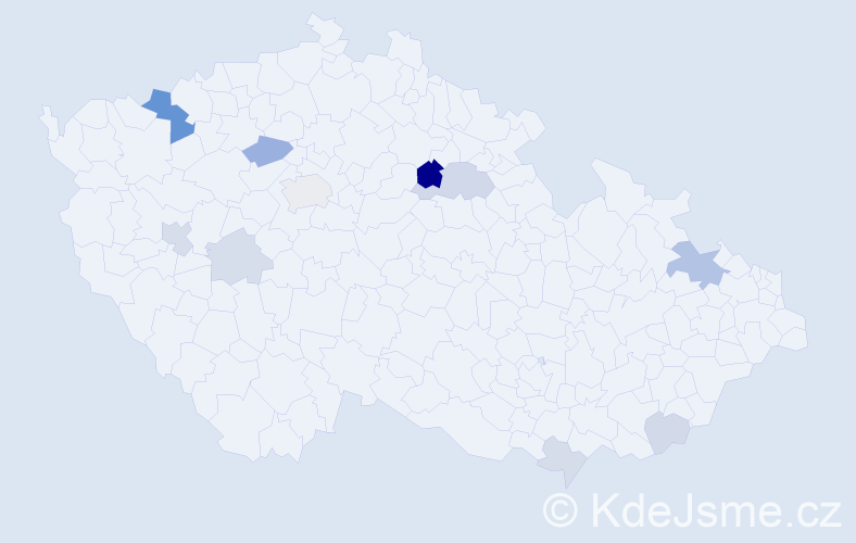 Příjmení: 'Chamulová', počet výskytů 24 v celé ČR