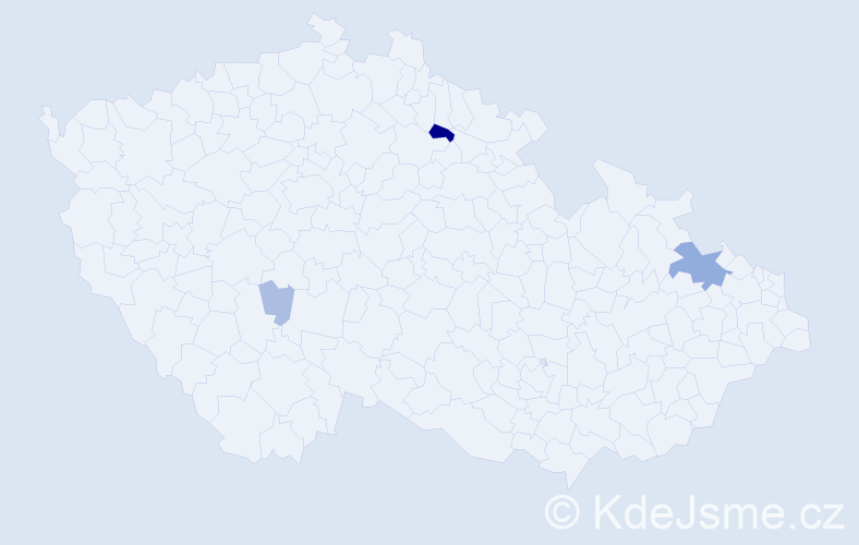 Příjmení: 'Selvek', počet výskytů 12 v celé ČR