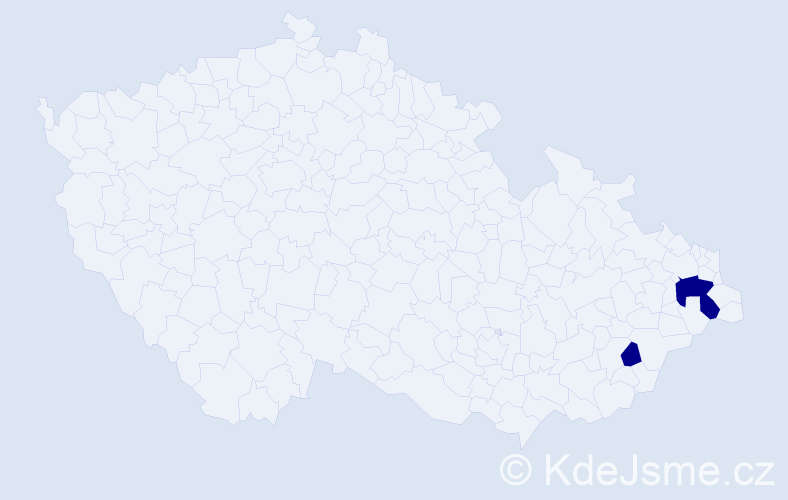 Příjmení: 'Kaulinec', počet výskytů 6 v celé ČR