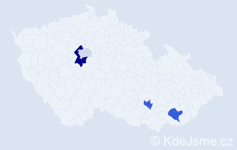 Příjmení: 'Ungarová', počet výskytů 7 v celé ČR