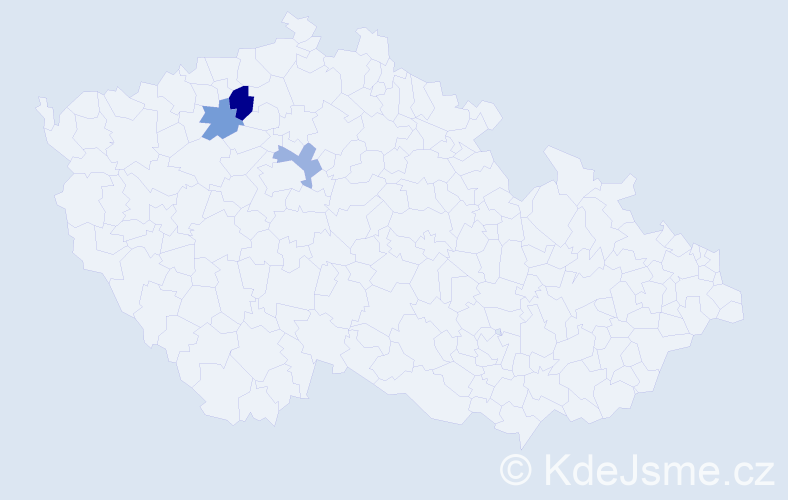 Příjmení: 'Ernigr', počet výskytů 4 v celé ČR